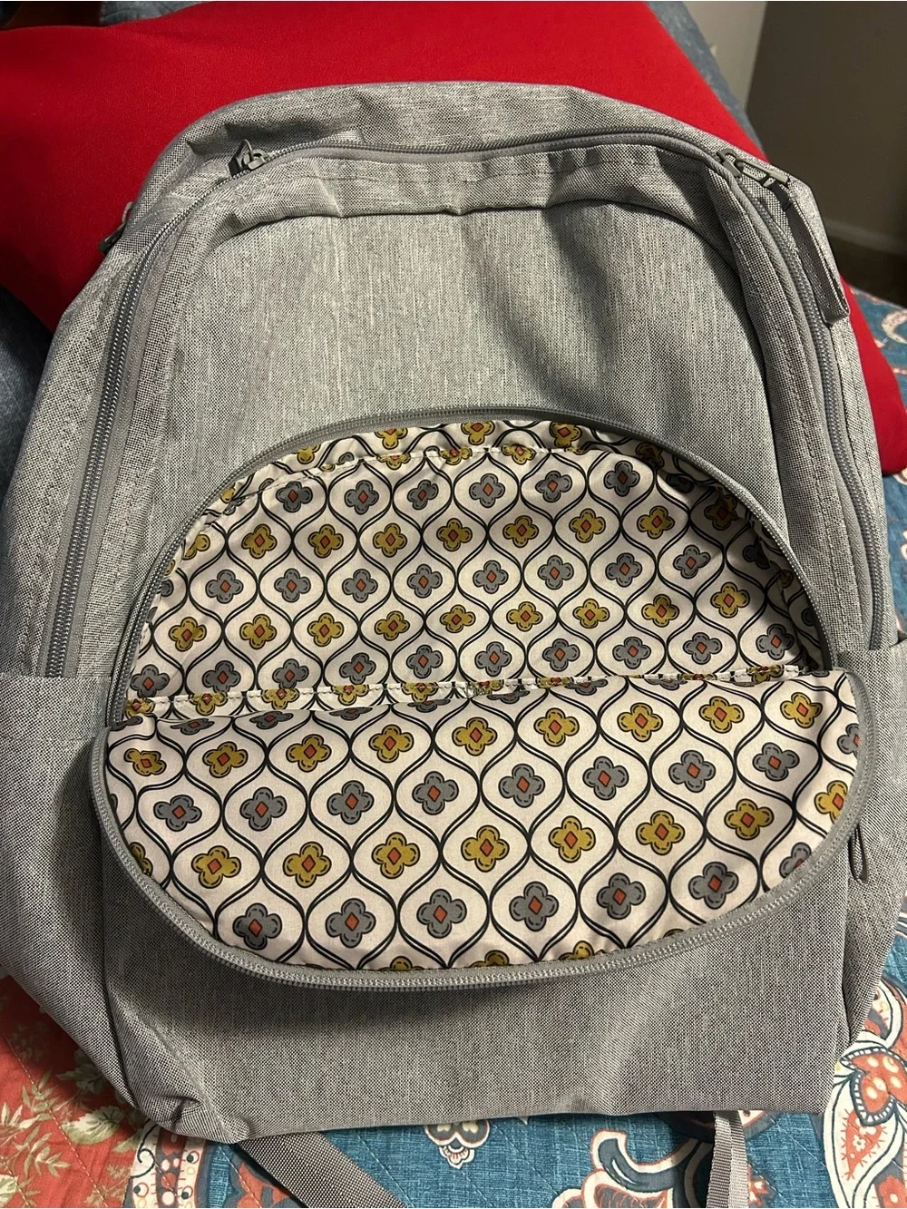 Vera Bradley Gray Travel Backpack